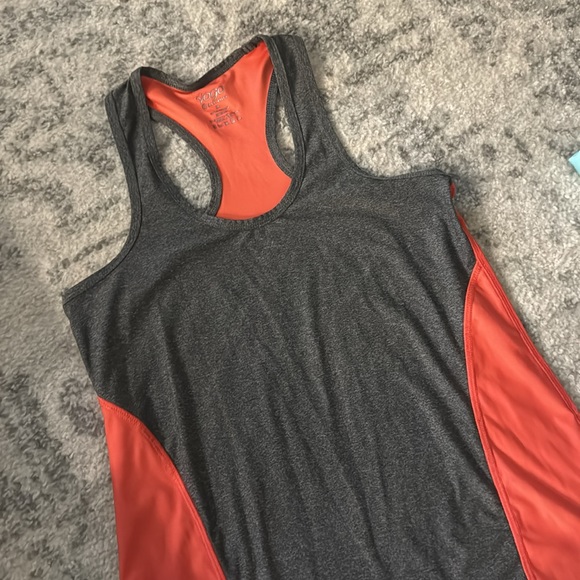Orange/Gray Workout Gym Tank - Picture 2 of 4